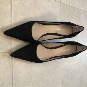 Nine West black suede heels